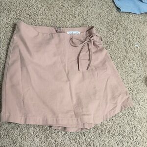 She + Sky Chic Beige Mini Skirt